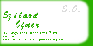 szilard ofner business card